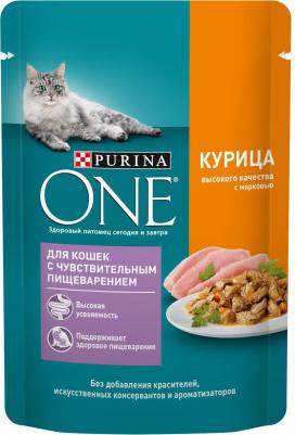 Влажный корм для кошек с чувствительным пищеварением, курица с морковью, 75гр – фото 6