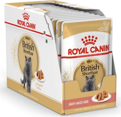 British Shorthair Adult полнорационный влажный корм для взрослых кошек породы британская короткошерстная, кусочки в соусе, в паучах - 85 г – фото 7