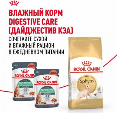 Корм для кошек Sphynx 33 для породы Сфинкс старше 12 месяцев сух. 400г – фото 20