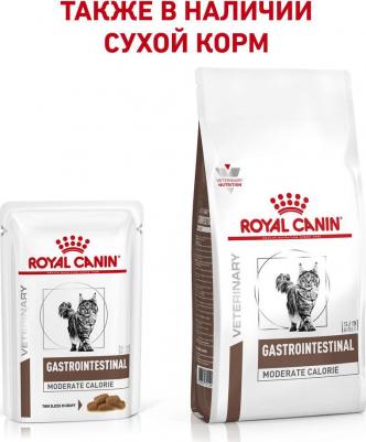 Корм для кошек Vet Diet Gastro Intestinal Moderate Calorie при наруш.пищев, птица пауч 100г – фото 9