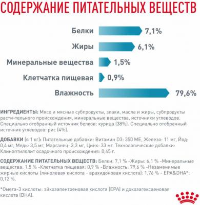 Корм для кошек Vet Diet Sensitivity Control при пищевой аллергии цыплёнок, рис пауч 85г – фото 3