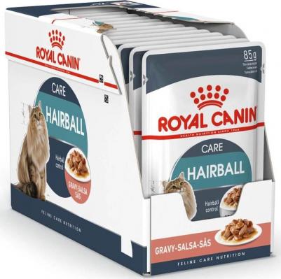 Паучи Hairball Care кусочки в соусе выведение шерсти из желудка для кошек 85г – фото 1