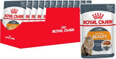 Влажный корм для кошек Intense Beauty, при аллергии, соус, 24шт по 85г – фото 3