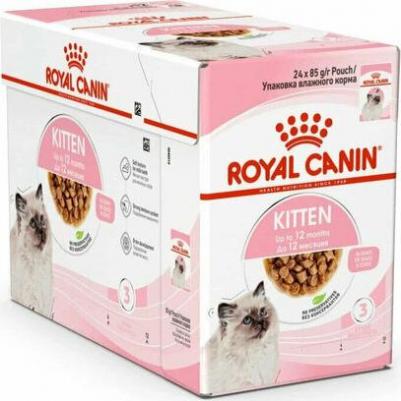 Влажный корм котят Kitten с мясом, кусочки в соусе - 85 г х 28 шт – фото 4