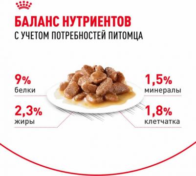 Влажный корм стерилизованных кошек Sterilised с мясом, в соусе - 85 г х 28 шт – фото 12