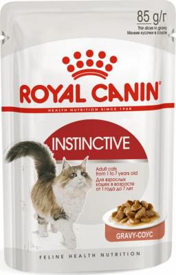 Влажный корм взрослых кошек Instinctive с мясом, в соусе - 85 г х 28 шт – фото 3