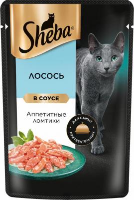 Корм для кошек ломтики в соусе лосось пауч 75г – фото 16