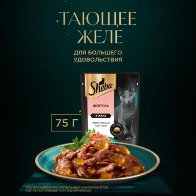 Влажный корм для кошек ломтики в желе с форелью 28 шт по 75 гр – фото 7