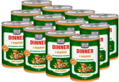Dinner Индейка влажный корм для кошек жестяная банка – фото 14