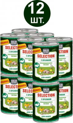 Корм влажный Selection с кроликом для кошек 340 г
