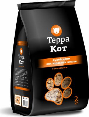 корм для взрослых кошек с цыпленком (2 кг)