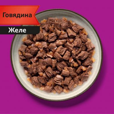 Корм для кошек Мясная коллекция желе с говядиной 75г – фото 12
