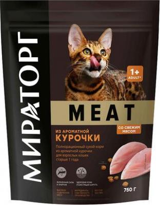 Корм сухой Meat полнорационный из ароматной курочки для взрослых кошек старше 1 года 300 г – фото 9