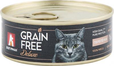 Консервы Grain Free Перепёлка для взрослых кошек 100г – фото 3