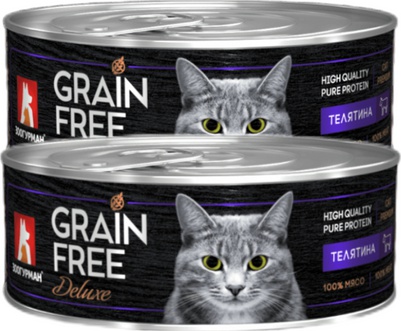 Консервы Grain Free Телятина для взрослых кошек 100г – фото 9