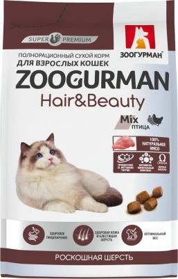 Сухой корм Hair & Beauty Птица для взрослых кошек 1,5кг – фото 7