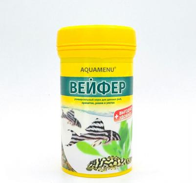 Вейфер Полнорационный корм для донных рыб, креветок, раков и улиток, 100 мл