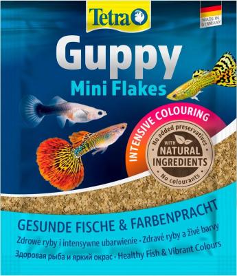 Корм для рыб Guppy в хлопьях для живород.пецилиевых рыб (гуппи) 100мл – фото 13