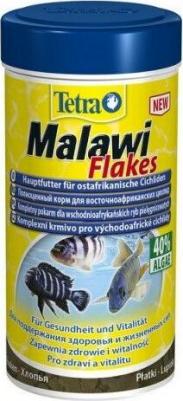 Корм для рыб Malawi Flakes для растительноядных рыб с водорослями, хлопья 250мл – фото 3