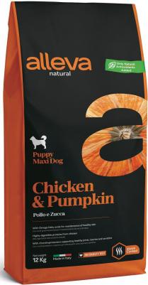 Корм для щенков Natural для крупных пород, курица с тыквой сух. 12кг