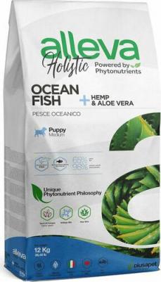 Корм сухой HOLISTIC DOG Puppy/Junior Ocean Fish Medium для щенков с океанической рыбой, коноплей и алое вера 12кг 2387