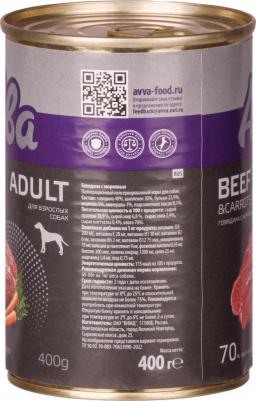 Adult Влажный корм для взрослых собак всех пород, с говядиной и морковью, 400 гр – фото 1