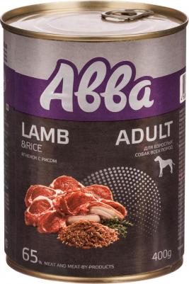 Adult Влажный корм для взрослых собак всех пород, с ягненком с рисом, 400 гр