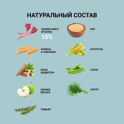 Natural Ingredients Сухой корм для взрослых собак с ягненком и рисом, 3 кг – фото 5