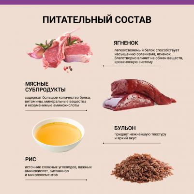 Puppy Влажный корм для щенков всех пород, с ягненком и рисом, 100 гр – фото 8