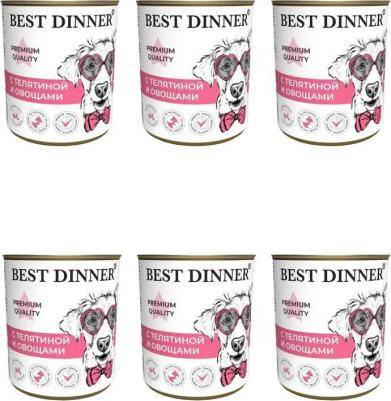 Консервы для собак Premium Меню №4, телятина, овощи, 6шт по 340г – фото 2