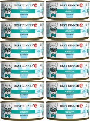 Консервы для собак Vet Profi Obesity, с лососем, 12 шт по 100 г – фото 3