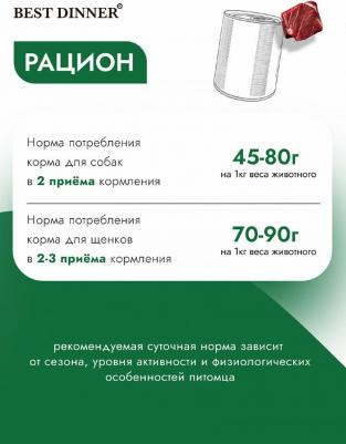 Консервы Premium Меню №5 для взрослых собак и щенков с 6 мес с ягненком и рисом 340г 7611 – фото 5