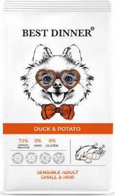 Корм для собак для мелк.пород склонн.к аллергии и пробл.с пищ., утка с картоф. сух.1,5кг – фото 4