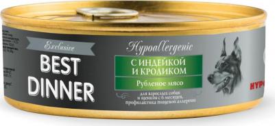 Корм влажный Exclusive Hypoallergenic с индейкой и кроликом для собак 340 г – фото 5