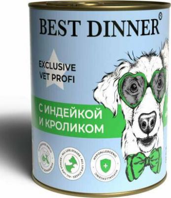 Корм влажный Exclusive Hypoallergenic с индейкой и кроликом для собак 340 г – фото 19