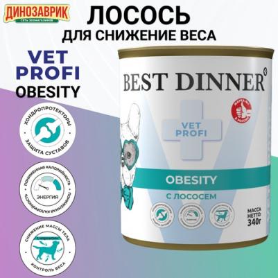 Влажный корм Vet Profi Obesity с лососем лечебный для собак 340 г