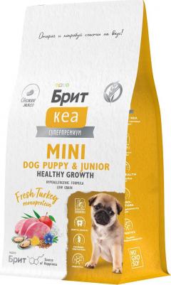 Mini, Сухой корм с индейкой. для щенков. и мол. соб. мин. п,"Puppy&Junior. Healthy Growth",0.4кг – фото 5