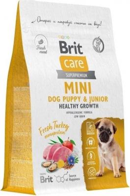 Mini, Сухой корм с индейкой. для щенков. и мол. соб. мин. п,"Puppy&Junior. Healthy Growth",0.4кг – фото 4