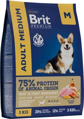 Сухой корм для собак Adult Medium Курица 3кг