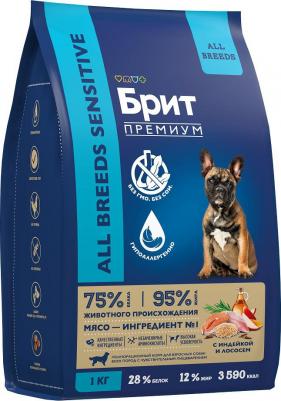 Сухой корм для собак Dog Sensitive для пищеварения с индейкой и лососем, 1 кг – фото 6