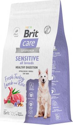 Сухой корм для собак всех пород Dog Adult Sensitive Healthy Digestion, чувствительное пищеварение, с индейкой и ягненком 1,5 кг – фото 1