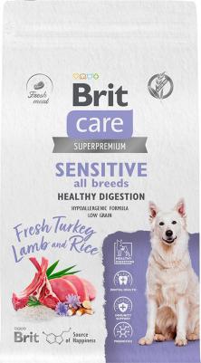 Сухой корм для собак всех пород Dog Adult Sensitive Healthy Digestion, чувствительное пищеварение, с индейкой и ягненком 1,5 кг