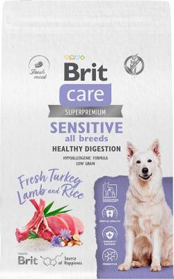 Сухой корм для собак всех пород Dog Adult Sensitive Healthy Digestion, чувствительное пищеварение, с индейкой и ягненком 3 кг