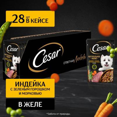 Корм для собак индейка с горохом и морковью в желе пауч 80г – фото 8