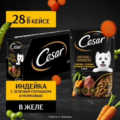 Корм для собак индейка с горохом и морковью в желе пауч 80г – фото 11