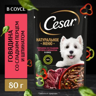 Natural Goodness влажный корм для собак, с говядиной, паприкой и шпинатом в соусе 80 гр – фото 4