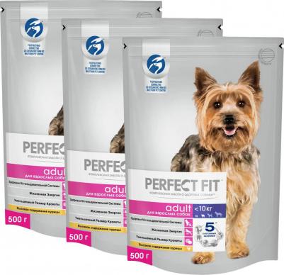Полнорационный сухой корм Perfect Fit с курицей для взрослых собак 500 г – фото 10