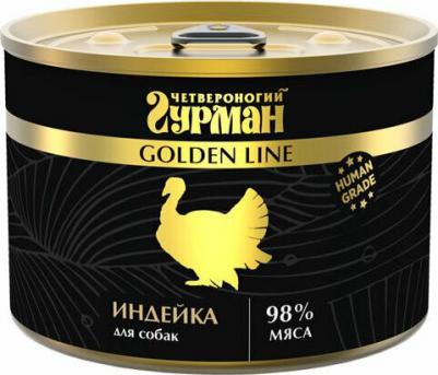 Влажный корм для собак Golden Line, индейка, 6шт по 525г