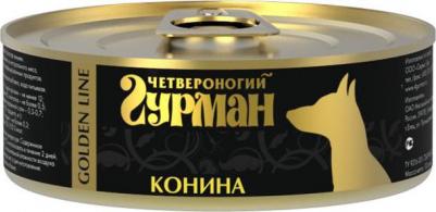 Влажный корм для собак Golden line Конина натуральная 0,1 кг – фото 7