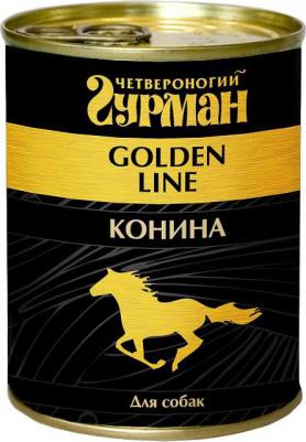 Влажный корм для собак Golden line Конина натуральная 0,34 кг – фото 5